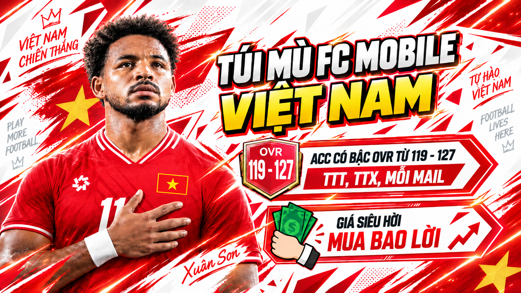 🇻🇳 Acc Fc Mobile Việt Nam [ GARENA ] + [ Bảo Đảm Ovr Trên 119 ]