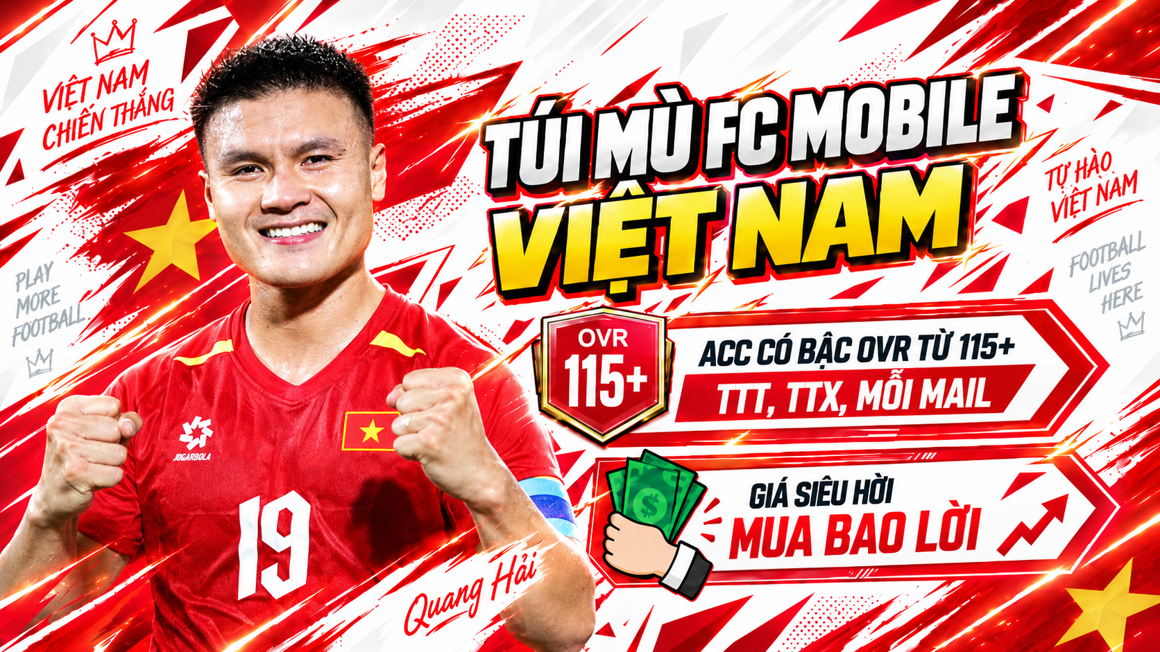 🇻🇳 Acc Fc Mobile Việt Nam [ GARENA ] + [ Bảo Hành Login, Ban ] + [ Bảo Đảm Ovr Trên 115 ]