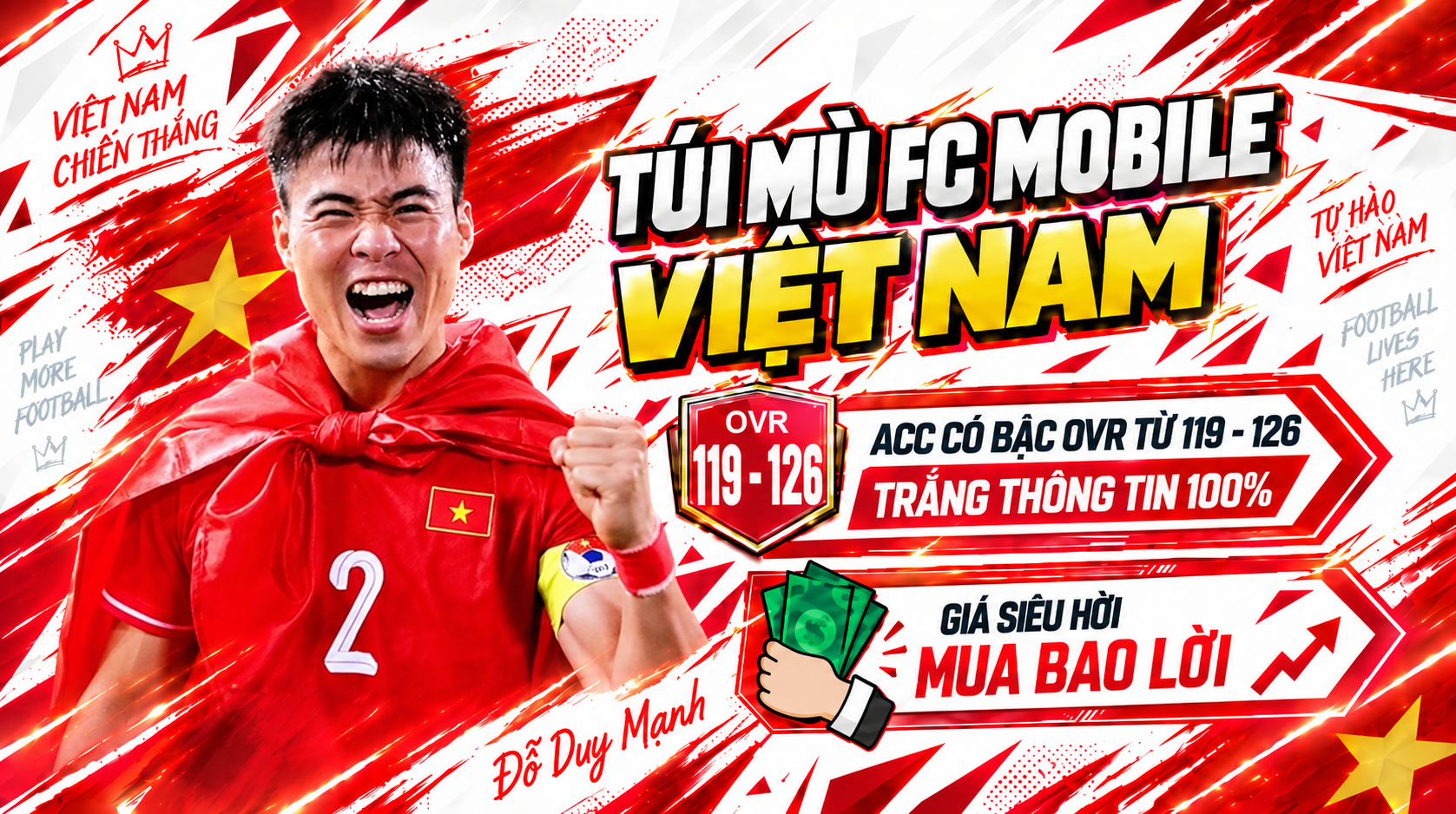 🇻🇳 Tùi Mù Acc Fc Mobile Việt Nam [ Ovr 119 - 126 ] + [ Trắng Thông Tin 100% ]