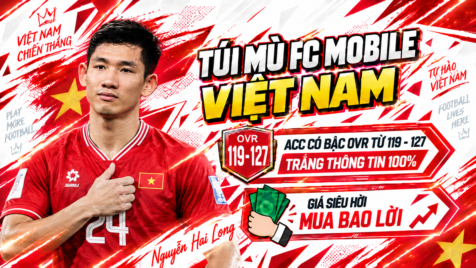 🇻🇳 Acc Fc Mobile Việt Nam OVR 119 - 127 + [ Trắng Thông Tin 100% ]