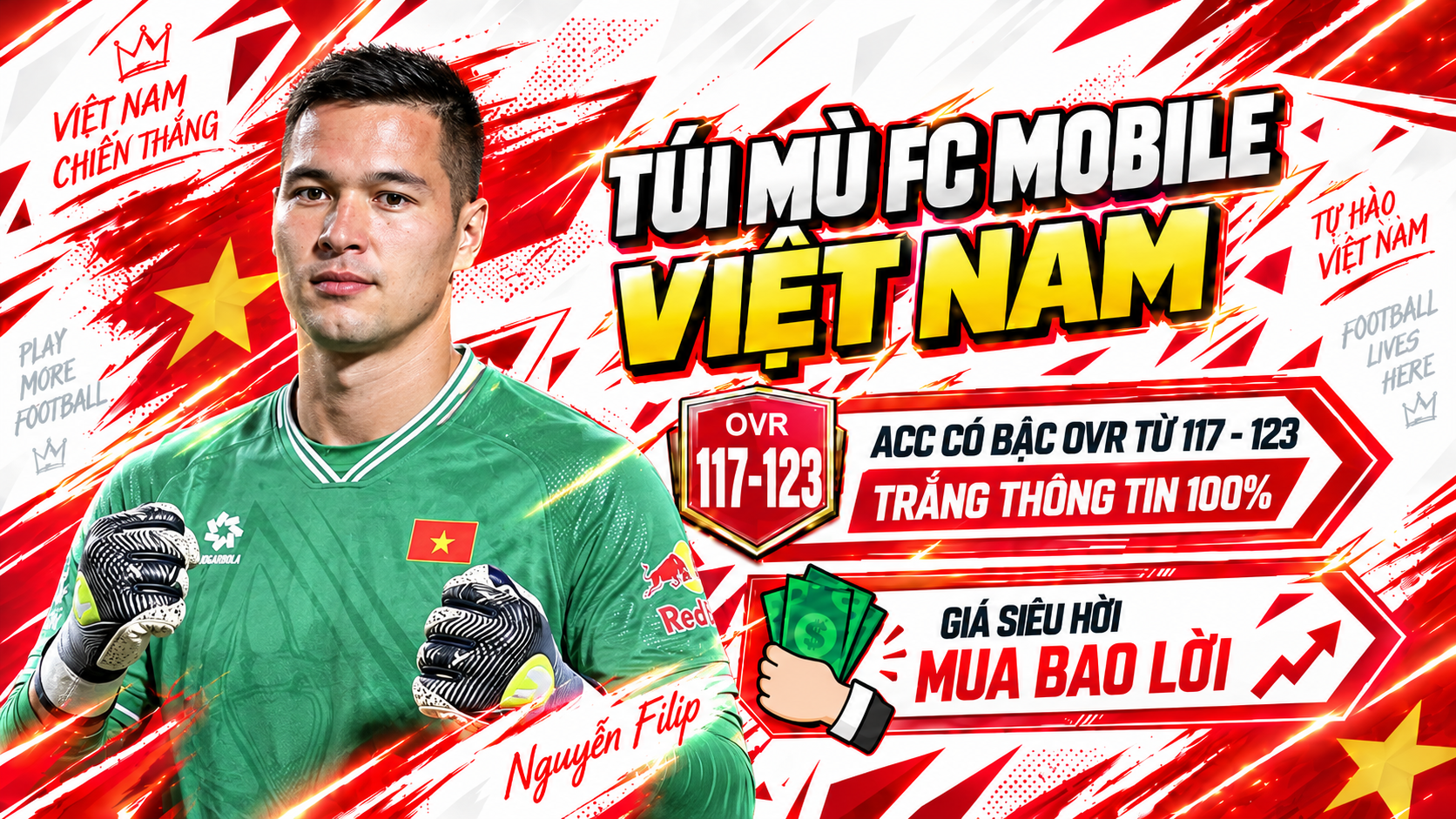 🇻🇳 Acc Fc Mobile Việt Nam [ Ovr 117 - 123 ] + [ Trắng Thông Tin 100% ]